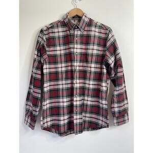 St. John’s Bay Holiday Plaid Preppy Cottagecore Christmas Button Down Shirt Sz M